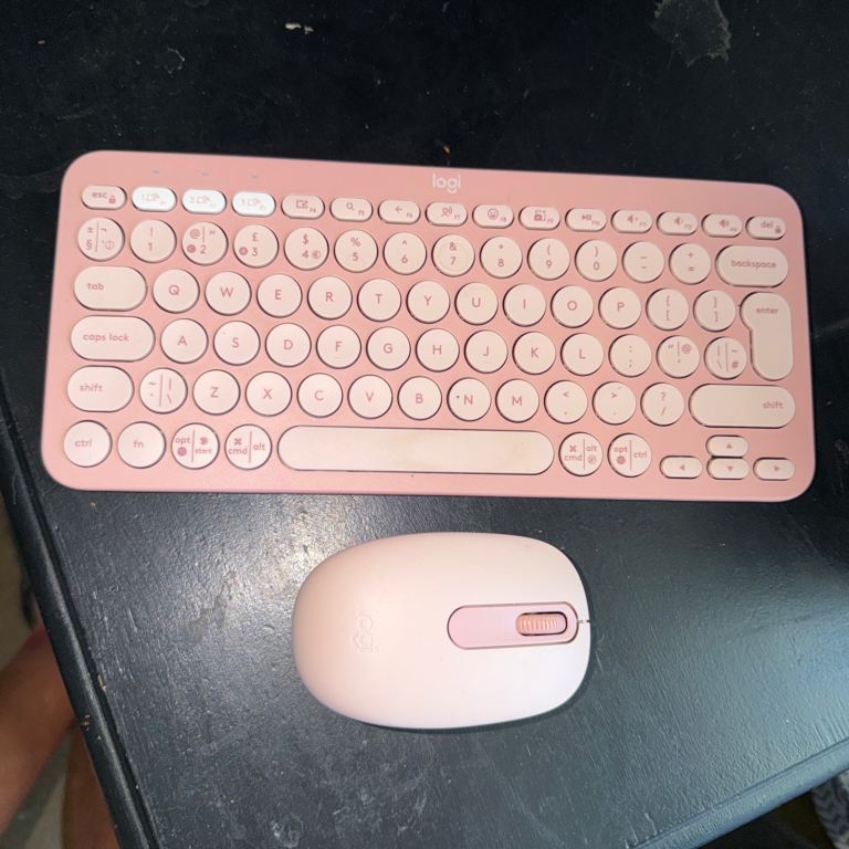 Logitec Logi Pebble2  Combo - Wireless Keyboard + Mouse - VGC - Pink Tone Colour