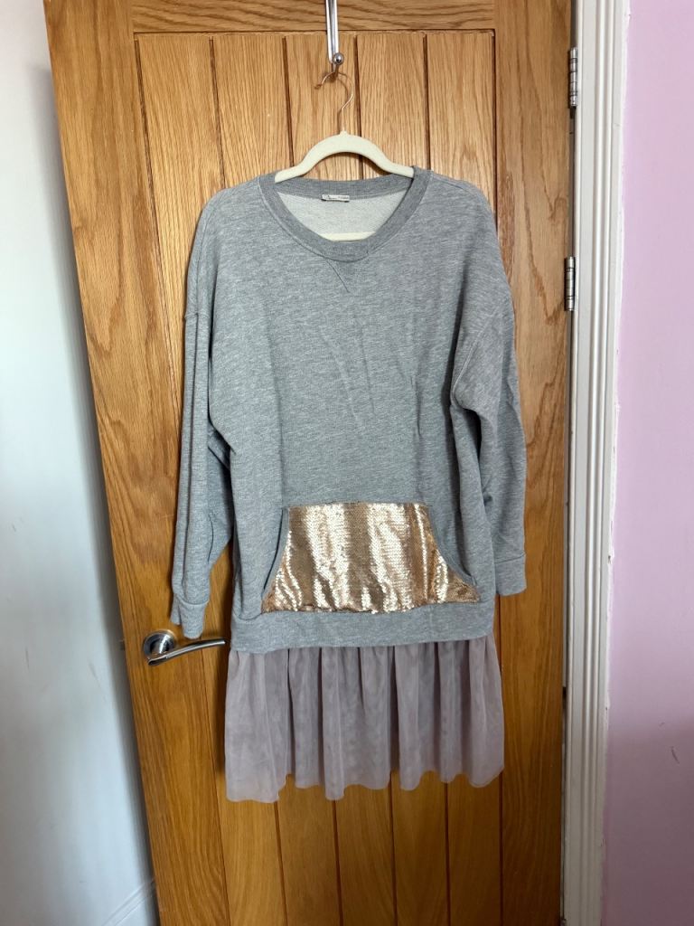 Zara grey jumper dress size M