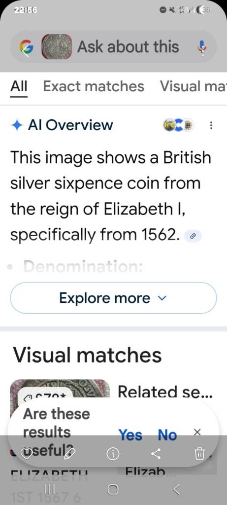 Elizabeth I silver sixpence coin, specifically dated 1562