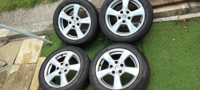 Honda civic mk8 16 inch alloy wheels with tyres 205 55 16 set of 4