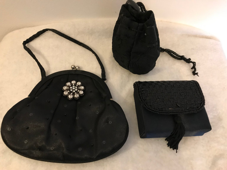 Three Black Evening Bags