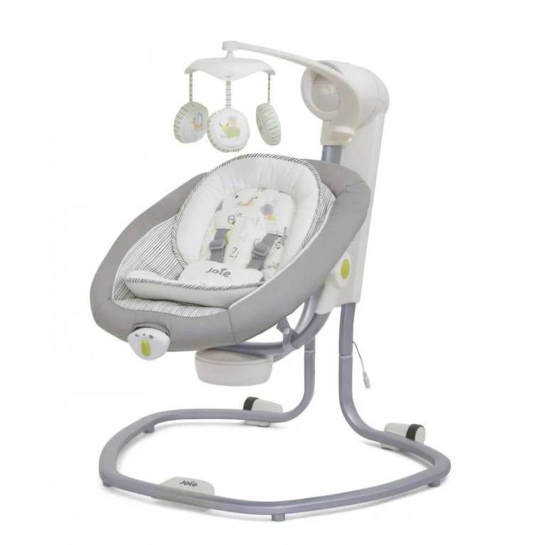 Joie Serina 2-in-1 Baby Swivel Swing and Rocker - Grey