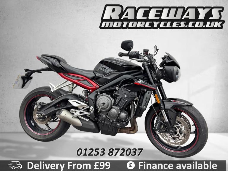 TRIUMPH STREET TRIPLE R 2019 19 PLATE 765cc 15,849 MILES USED MOTORCYCLE 