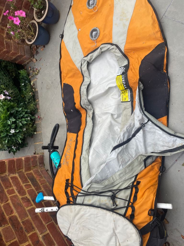 Inflatable Kayak with Pump and Paddle – Good Condition