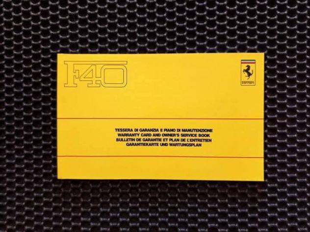 Ferrari F40 manual book service 
