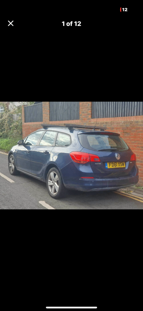 Vauxhall, ASTRA, Estate, 2012, Manual, 1686 (cc), 5 doors