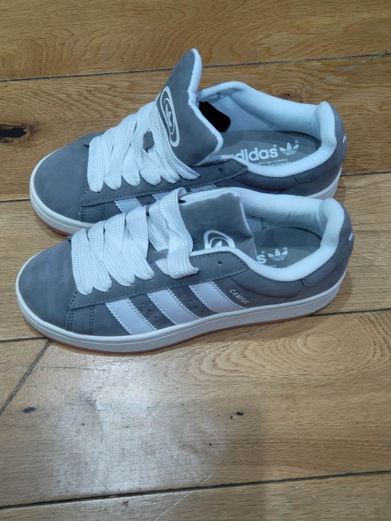 Adidas Campus Trainers – Grey Suede, As Good As New