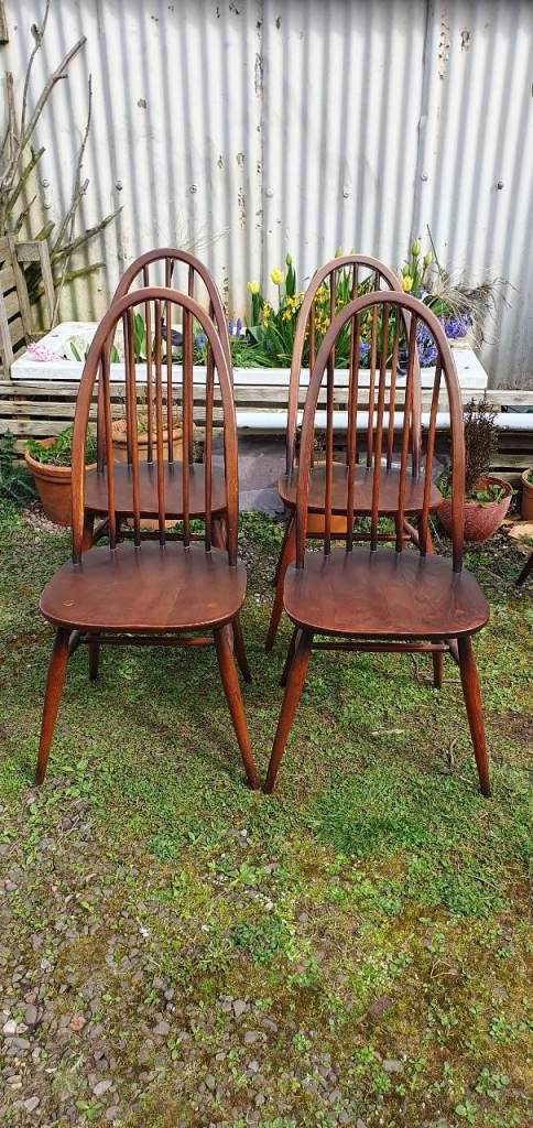 Set of 6 Ercol Quaker Dining Chairs