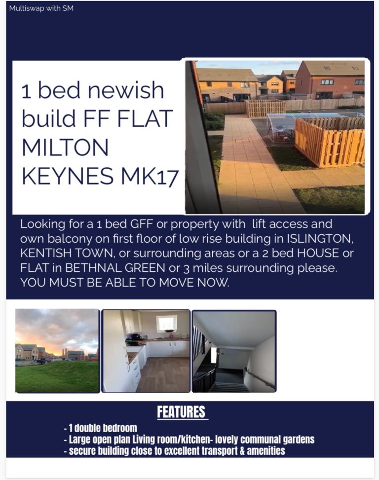 HOMESWAP ONLY! MILTON KEYNES FOR… SEE ADVERT