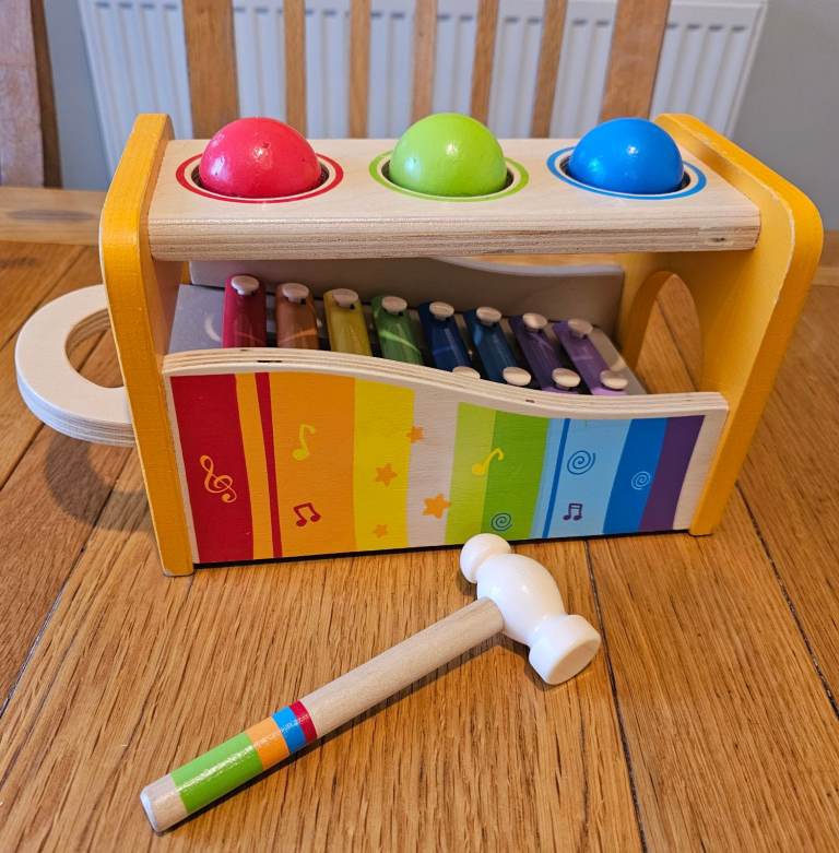 Used wooden Pound & Tap Bench & Xylophone music toy