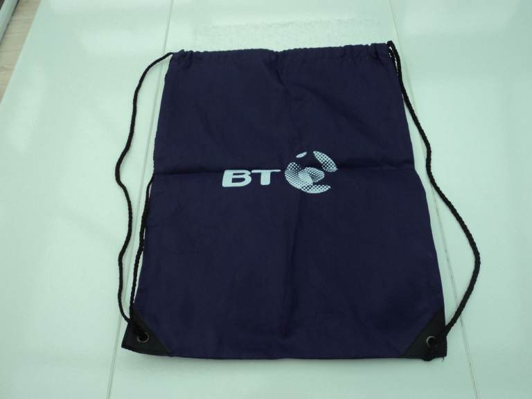 Brand new BT drawstring sport style gym bag.