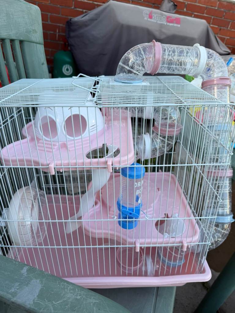 Syrian Hamster Pink 3 Tiers cage 