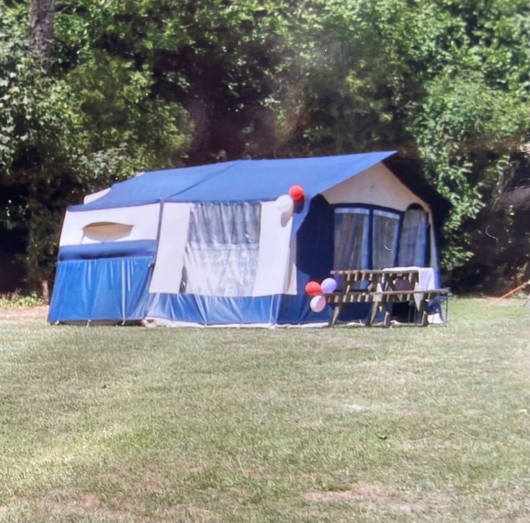 Conway Countryman Folding Camper 4/6 berth in blue/beige