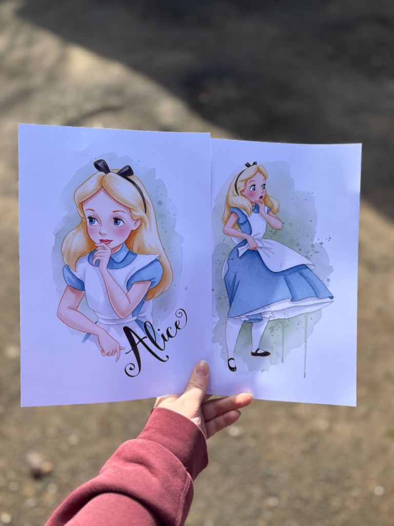 A4 Art Prints – Alice in Wonderland Set (2 for £5)