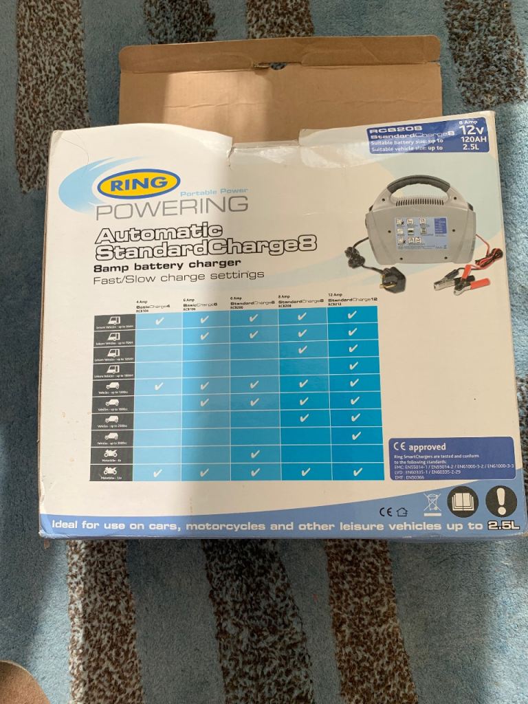 RING 8amp (vehicle) battery charger