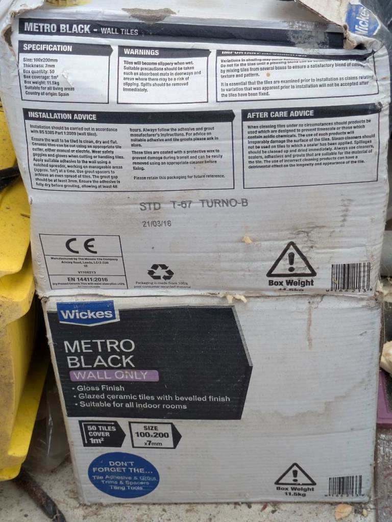 Few boxes of tiles 