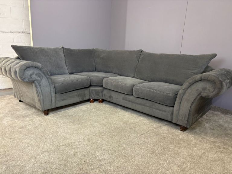 Dark Grey corner winged arm sofa  DELIVERY AVAILABLE 