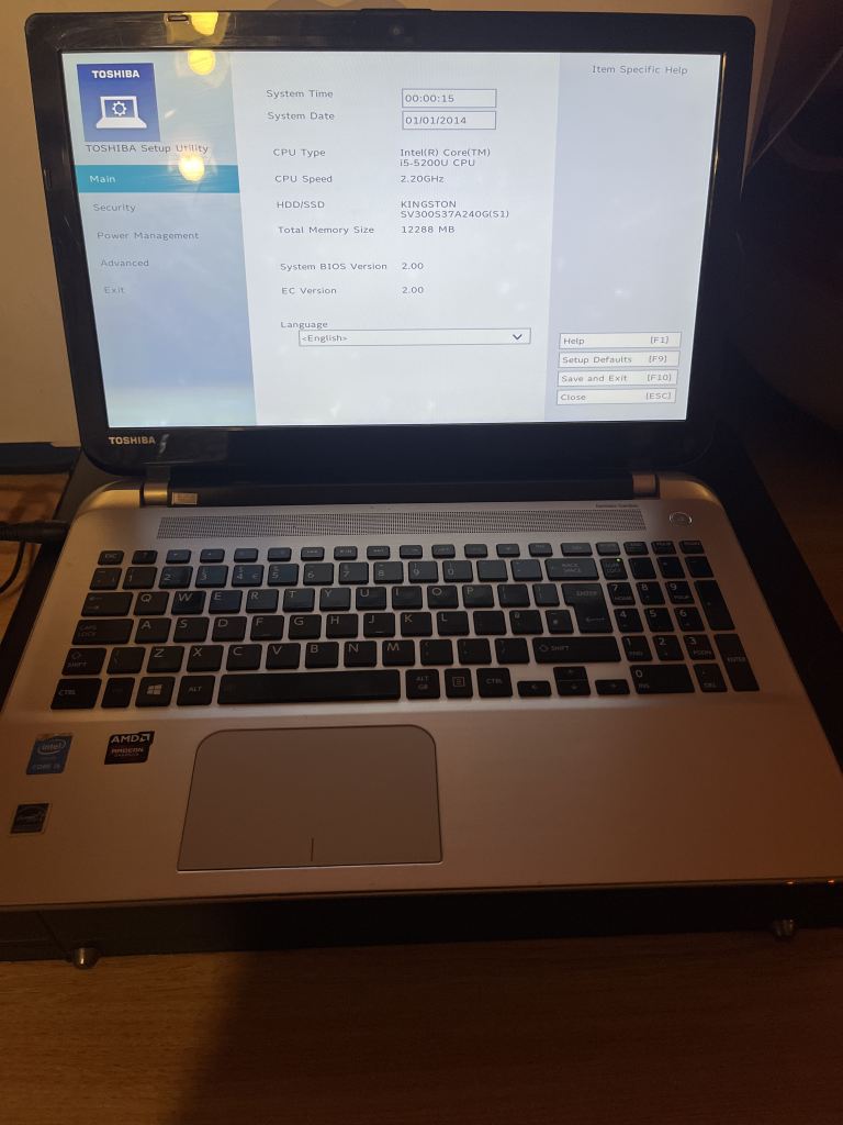 Toshiba Satelite Laptop Windows 11