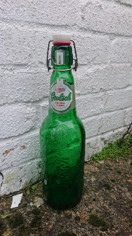 Large 15' Grolsch beer bottle for display 