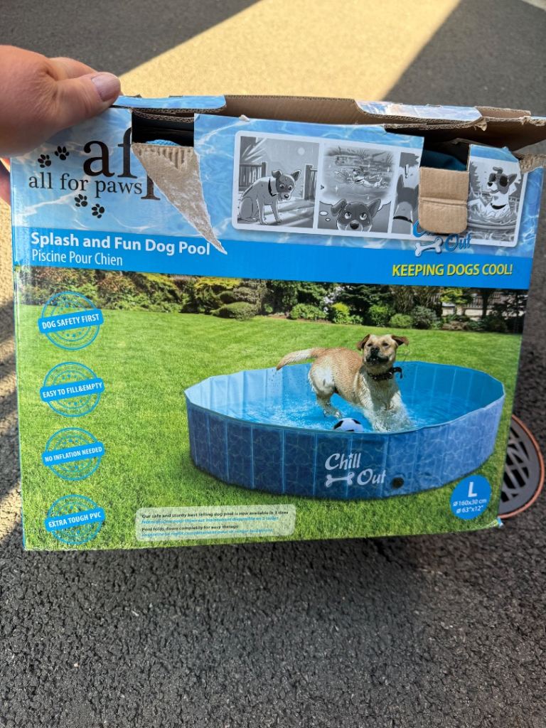 All For Paws AFP Dog cooling paddling Fun & Splash Pool Large extra tough PVC  160 x 30cm