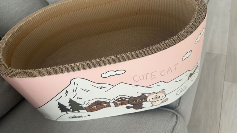 Cat hideaway house and scratcher