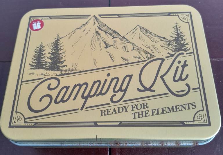 M&S Camping Kit in Gold Tin – New, Unused