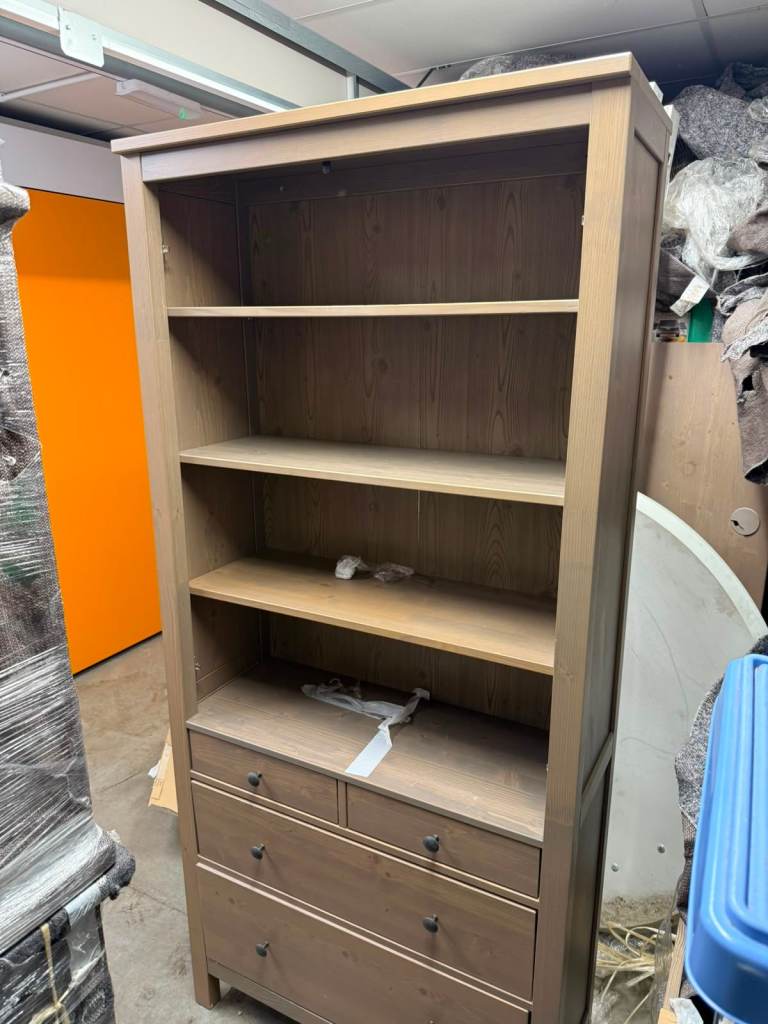 TWO IKEA Hemnes Wooden Cabinet with shelves and drawers