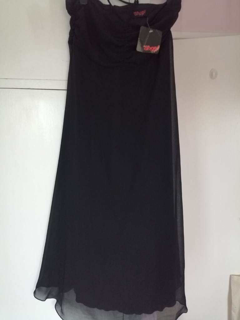 image for Black Halter Neck Dress Size 12 New with Tag 