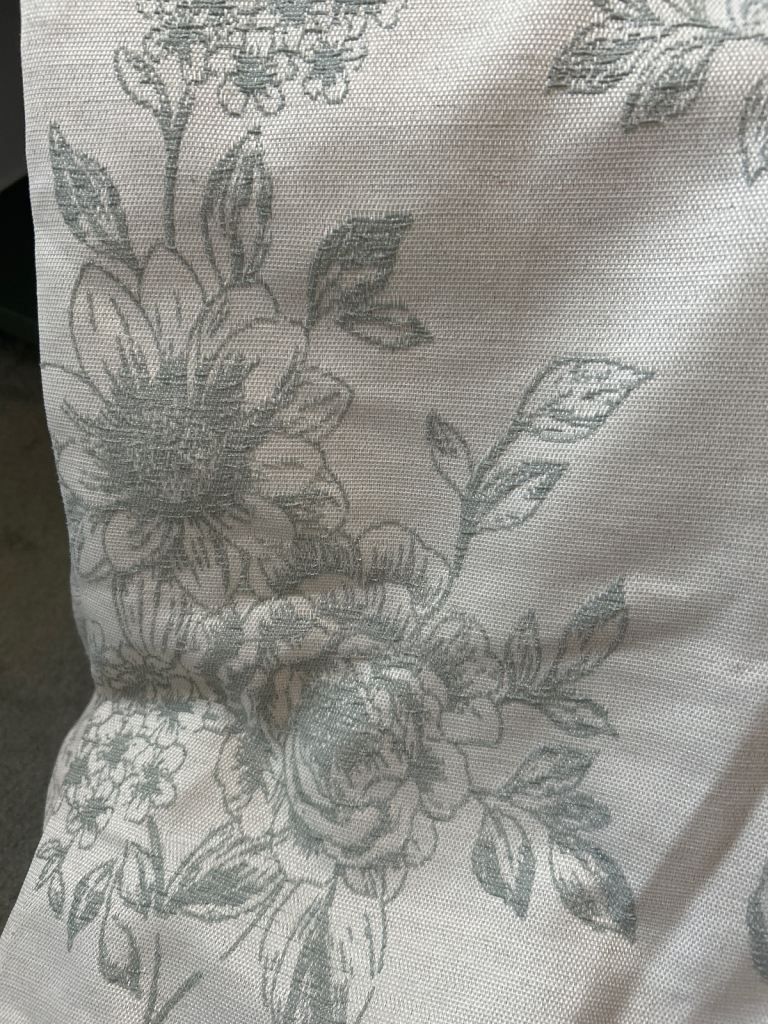 John Lewis duck egg blue lines curtains 