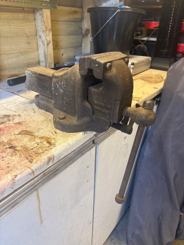 Vintage engineers workbench vice