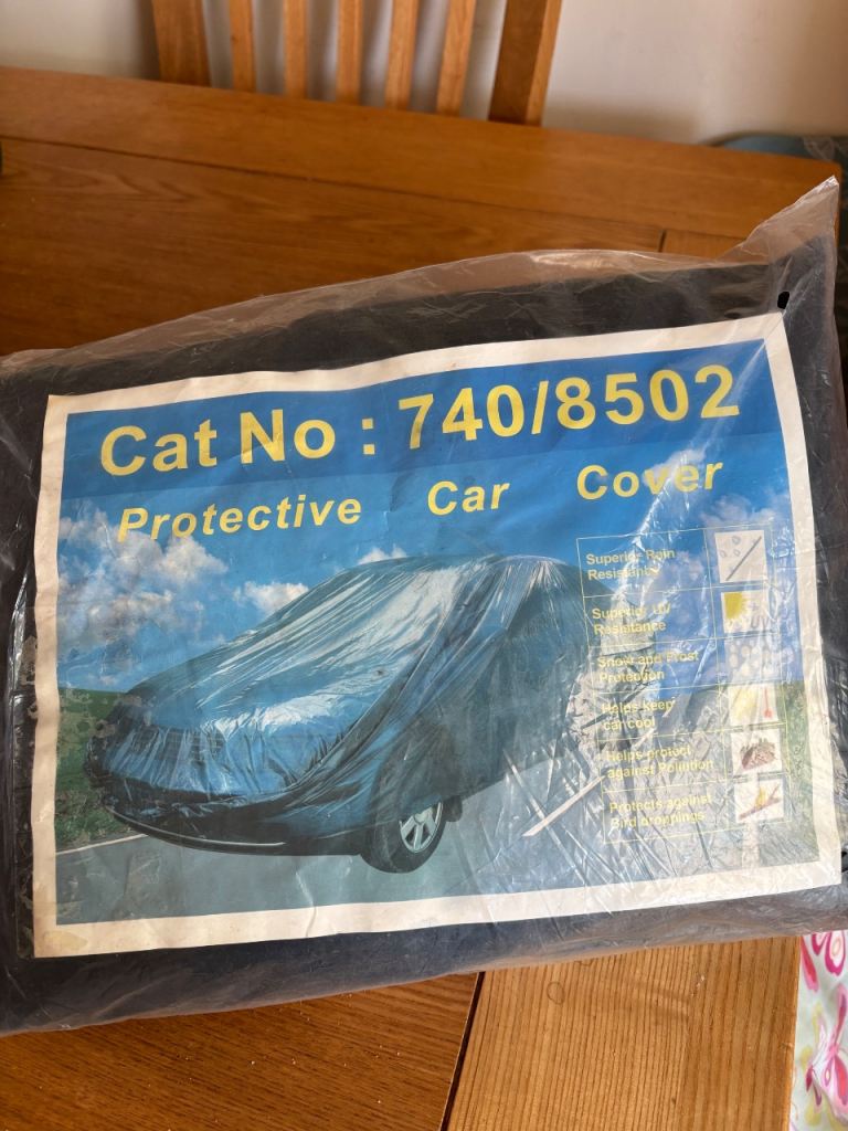 Black Plastic car cover. 