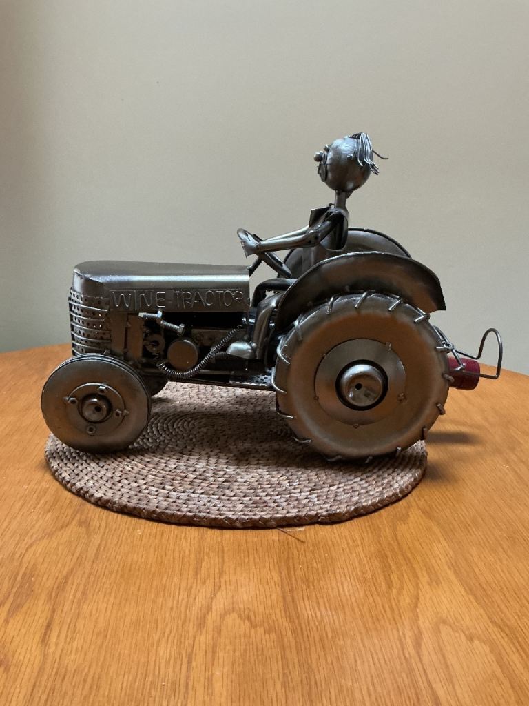 Tractor wine bottle holder