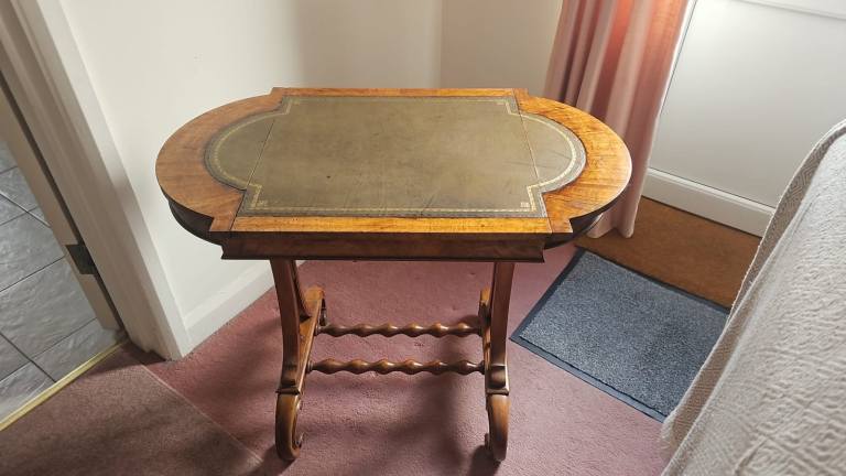 Victorian walnut games or writing table 