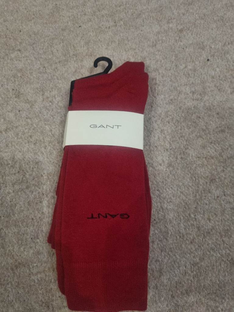 GANT Men's Red Cotton Socks - New with Tags
