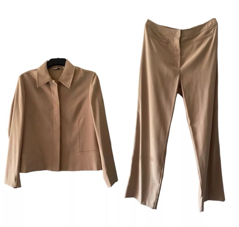 Next Cream 2 Piece Suit Jacket Size 14, Bottoms Size 16 