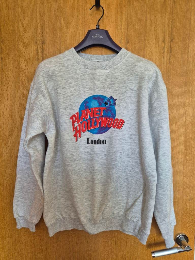 90s Planet Hollywood London Sweatshirt Vintage Grey Crewneck Medium