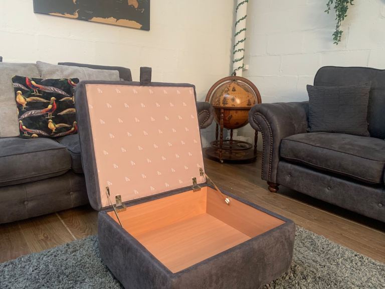 DFS 3 and 2 seater sofas studded 