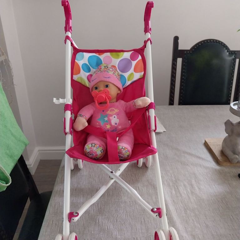 image for Girls baby dolls stroller and baby doll relaxer 