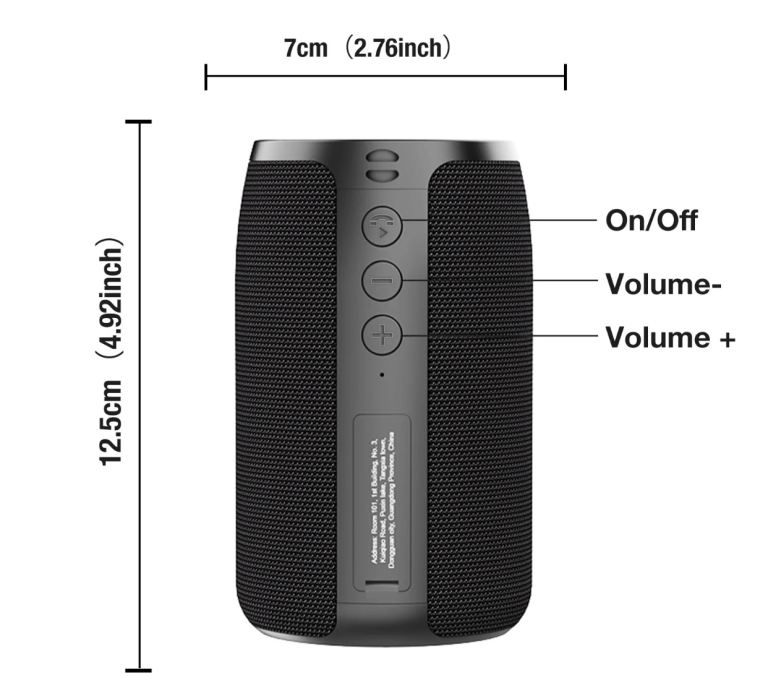 Portable Wireless Bluetooth Speaker, 15W Stereo Mini Waterproof Subwoofer