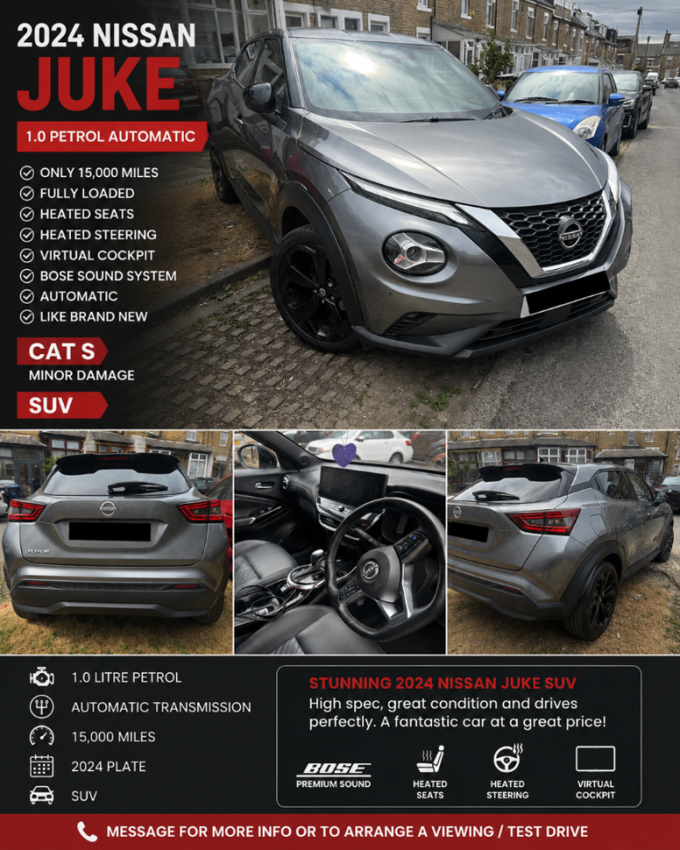 Nissan, JUKE, Hatchback, 2024, Semi-Auto, 999 (cc), 5 doors