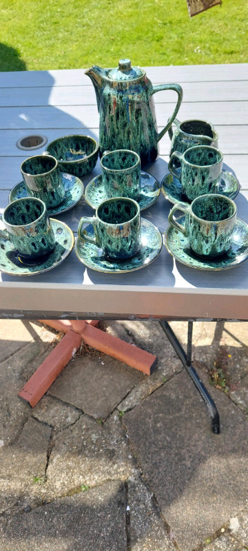 REDUCED   Vintage Glazed Coffee Set 