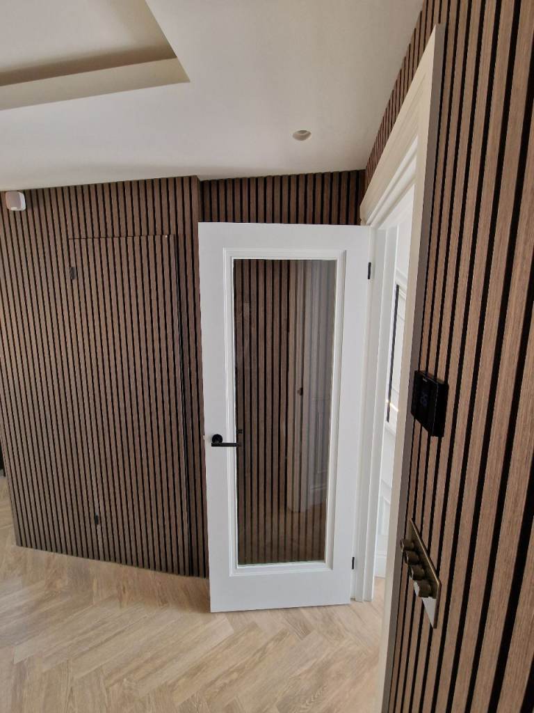 New Ammonite 174 Internal Wooden Todd Door with Glass Panel