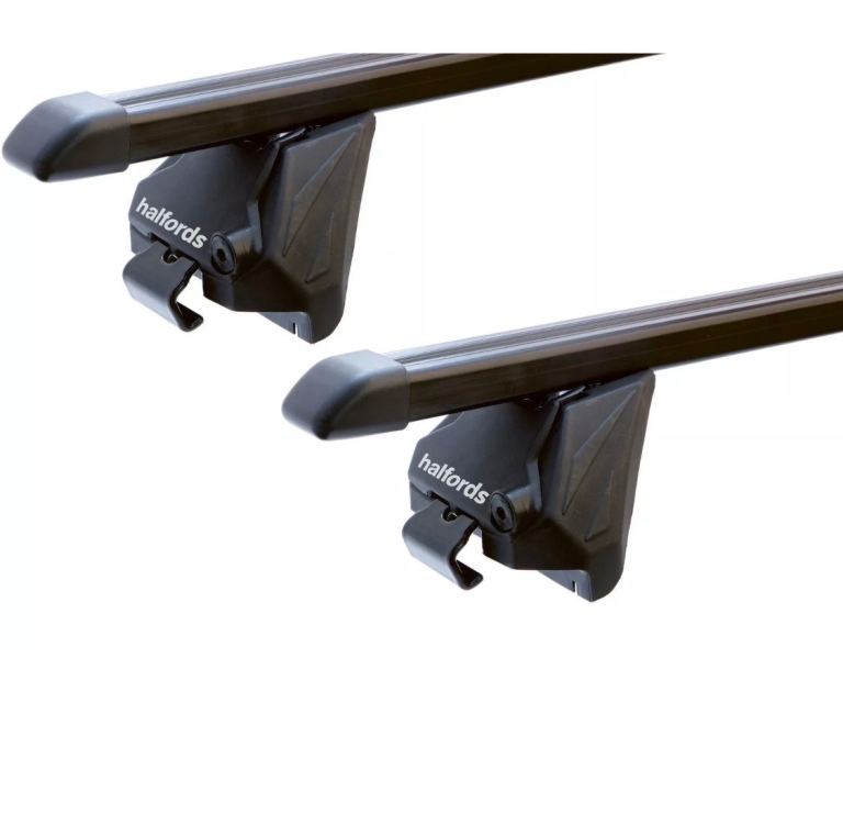 Halfords Integrated Rail Steel Roof Bars 107cm Length - Set