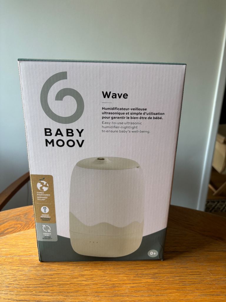 NEW Babymoov Wave Humidifier, Nursery Night Light, and Oil Diffuser