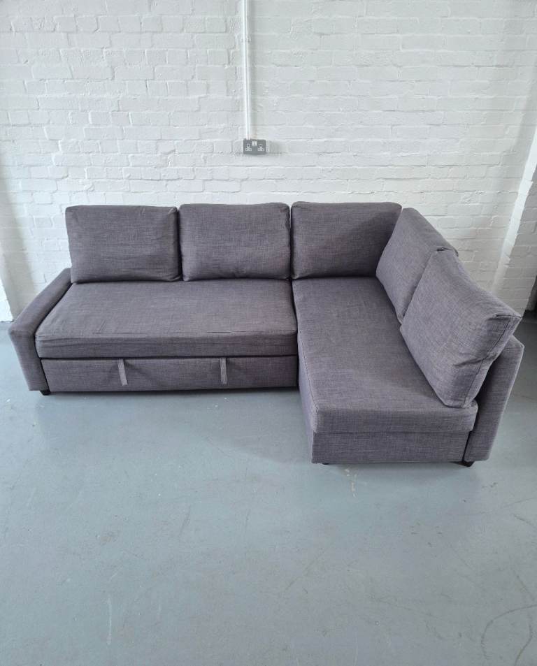 IKEA FRIHETEN Corner Sofa Bed with Storage with extra back cushions in Grey RRP £799 *DELIVERY*