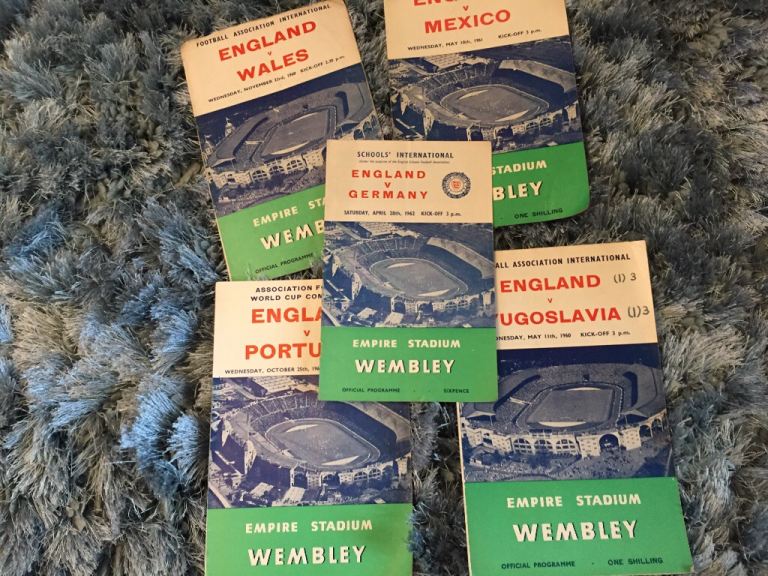 REDUCED INTERNATIONAL FOOTBALL PROGRAMMES  £10 FOR ALL