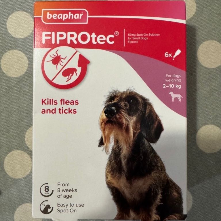 Flea Treatment Beaphar FIPROtec Spot-On Small Dogs 6 Pipettes (Ipswich IP1 4)
