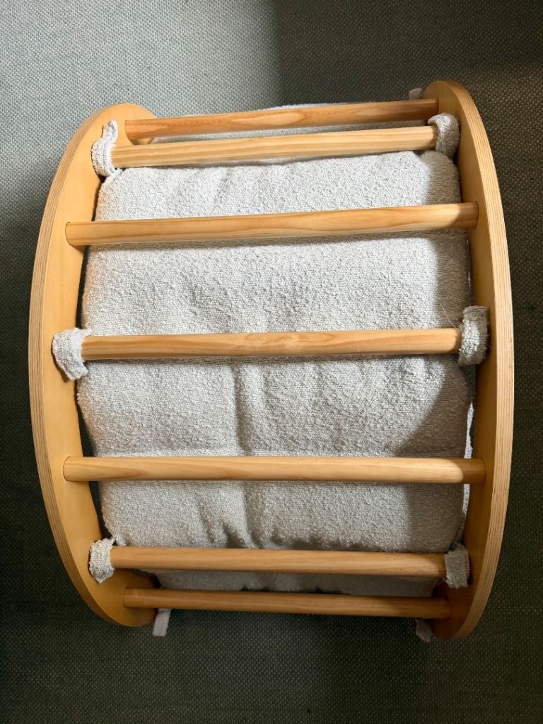 Wooden Baby Arch with Grey Cushion