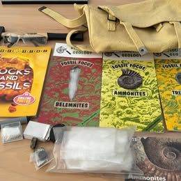 Children’s starter pack in Canvas fossils hunting tools