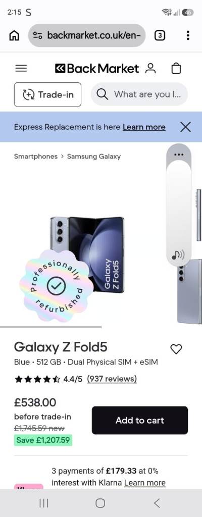 Samsung z fold 5